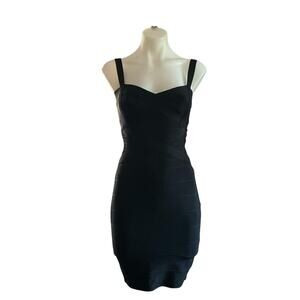 Black Wrapped Bandage Bodycon Dress: 90s, Y2K, Modern